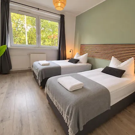 Apartment Havn - 5 Einzelbetten Boxspring, Kueche, Wifi, Smart Tv, Balkon, 24h Check-in *