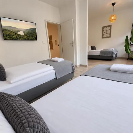 Havn - 5 Einzelbetten Boxspring, Kueche, Wifi, Smart Tv, Balkon, 24h Check-in Apartment