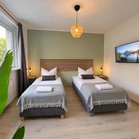 Apartment Havn - 5 Einzelbetten Boxspring, Kueche, Wifi, Smart Tv, Balkon, 24h Check-in *